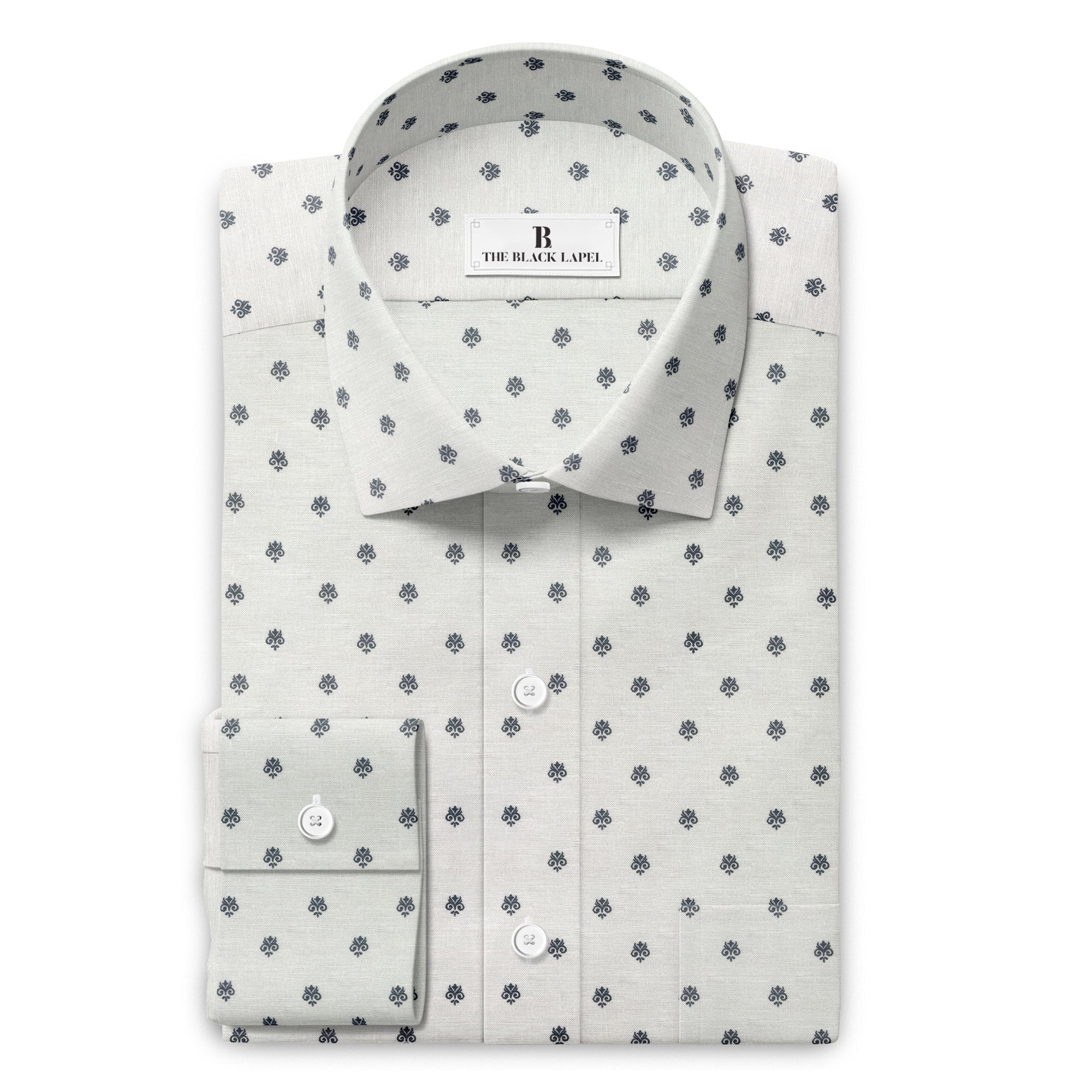 BARTLEY JACQUARD MOTIF LINEN SHIRT
