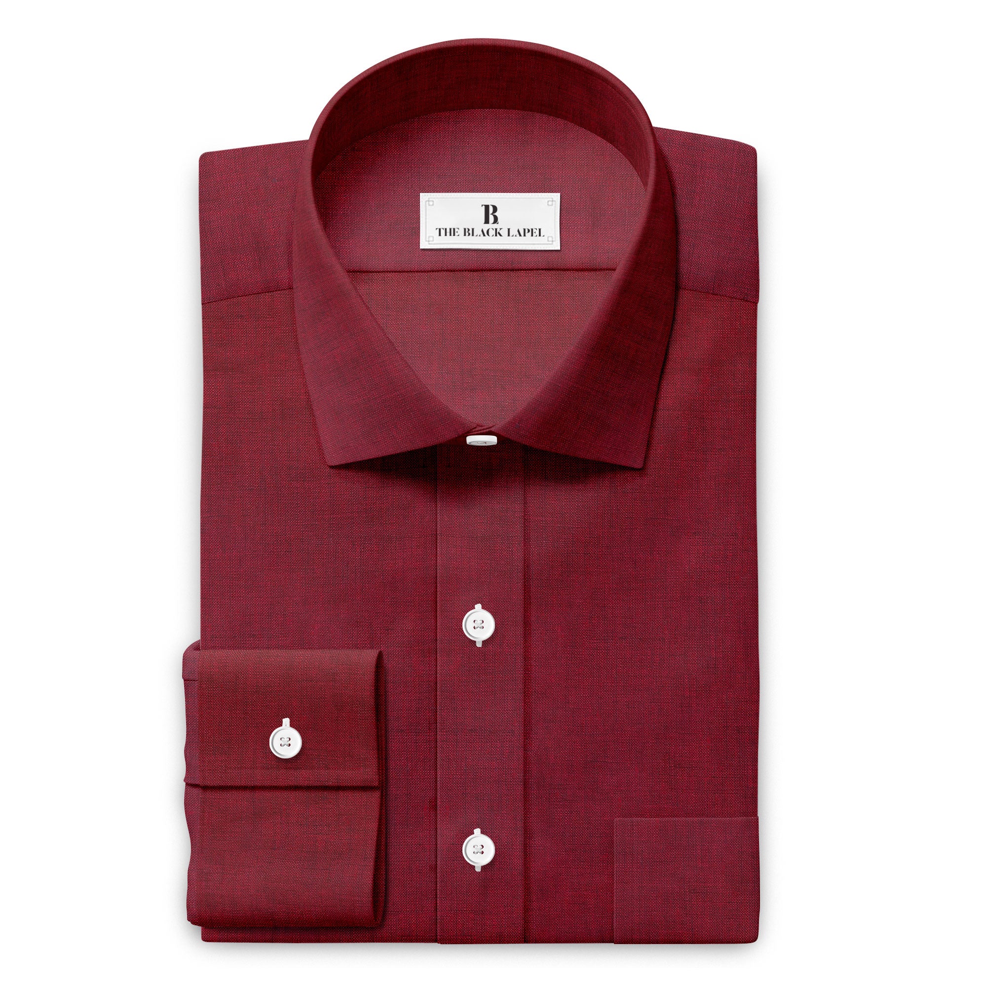 OLIVENZA DARK MAROON LINEN SHIRT
