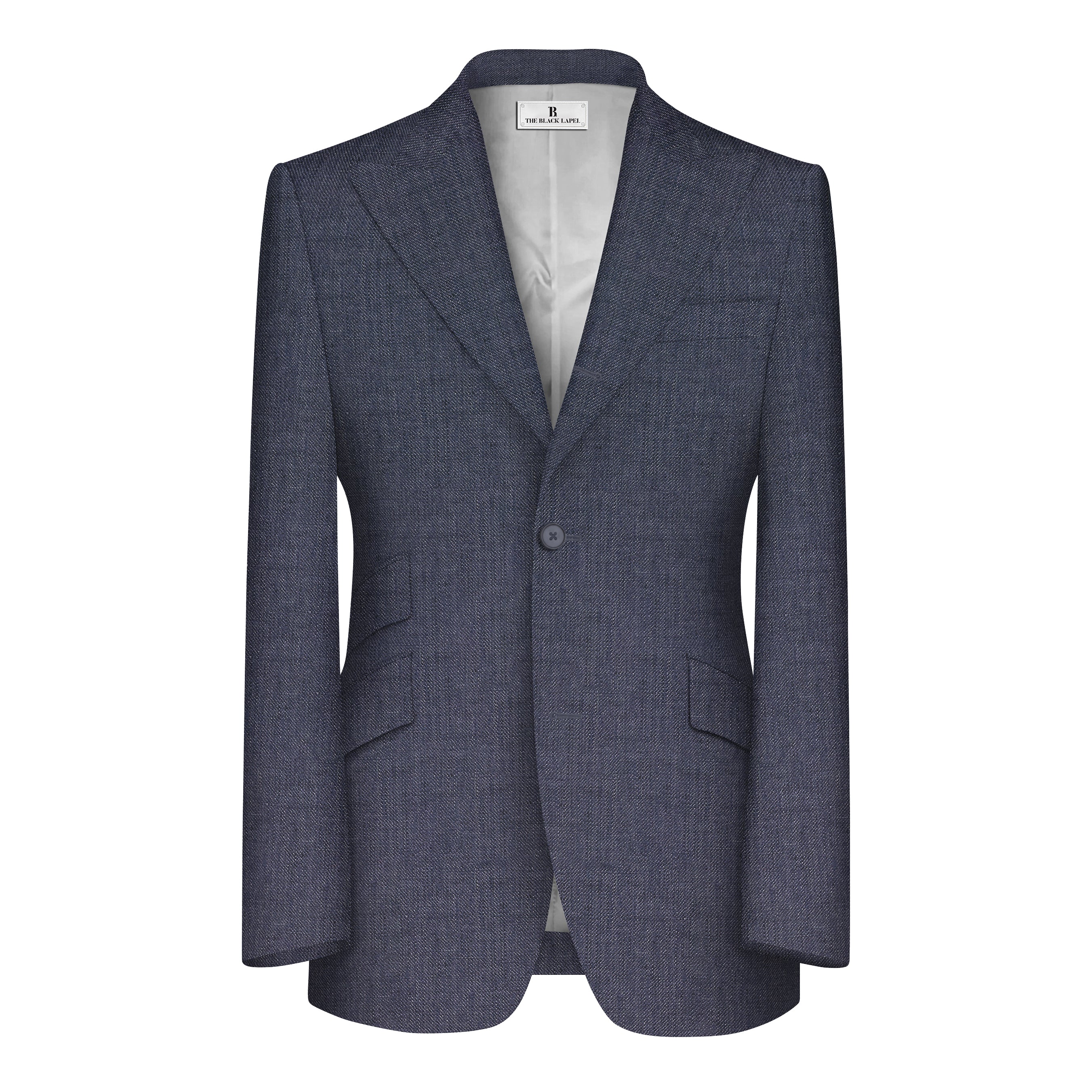HELMOND GREYISH BLUE LINEN JACKET