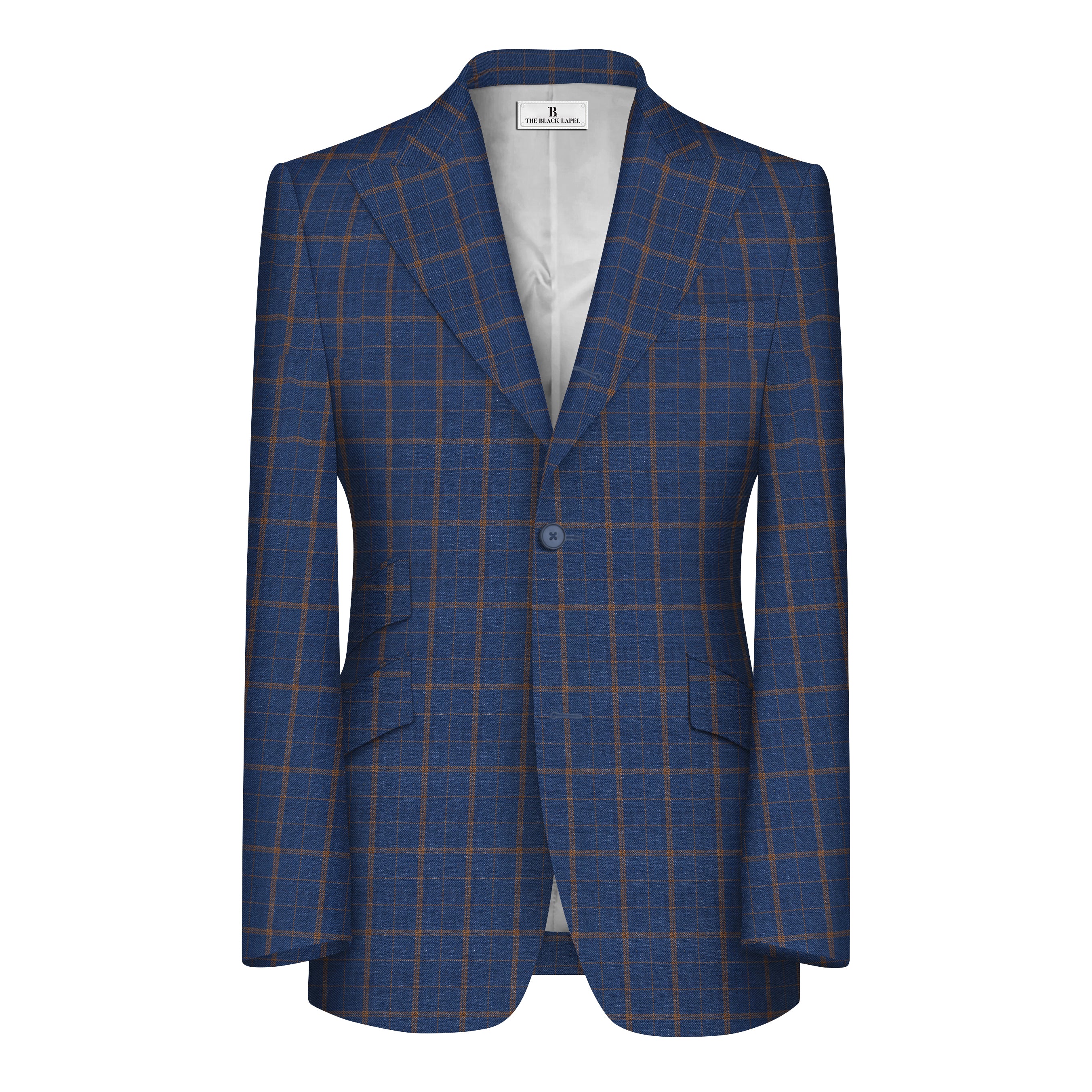KENSINGTON BLUE CHECKERED LINEN JACKET