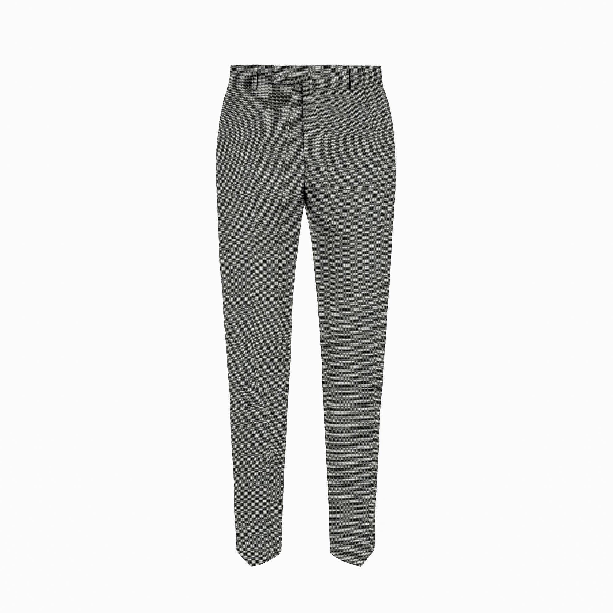 MALAGA FOSSIL GRAY WOOL BLENDED TROUSER