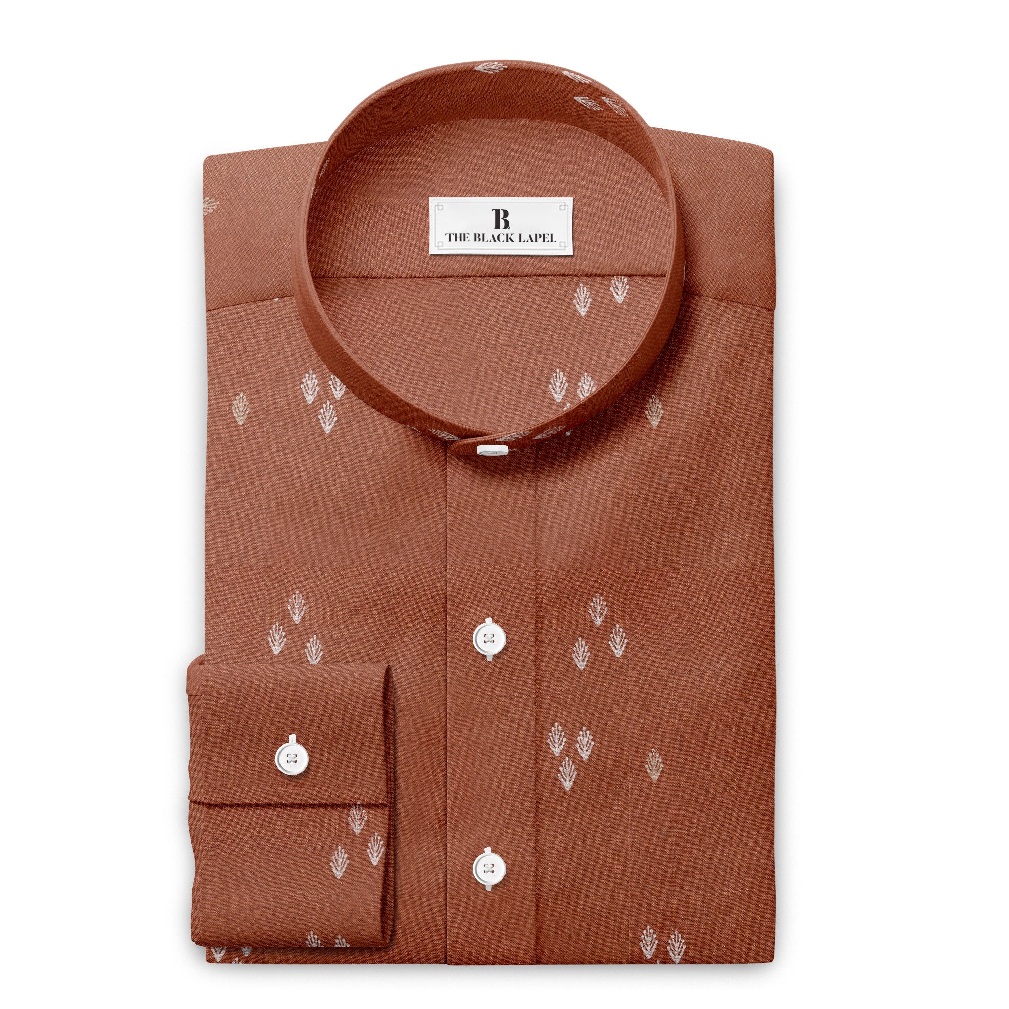 KOBLENZ FABRIC PAINTED DROPS ON 100% LINEN SHIRT
