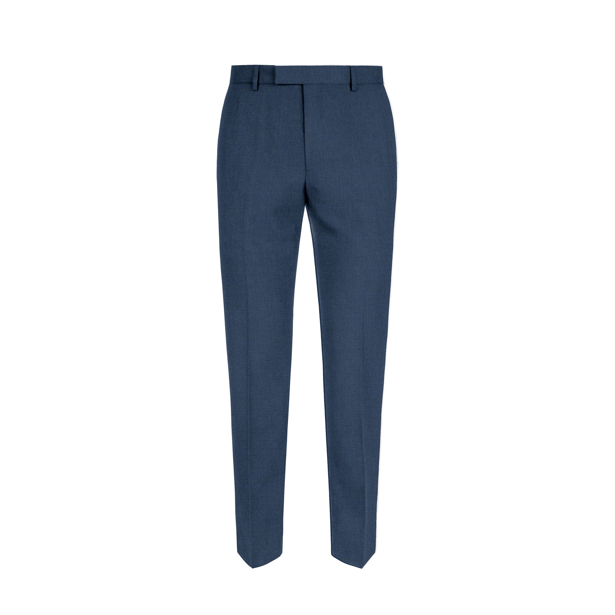 ZAANSE  YALE BLUE WOOL BLENDED TROUSER